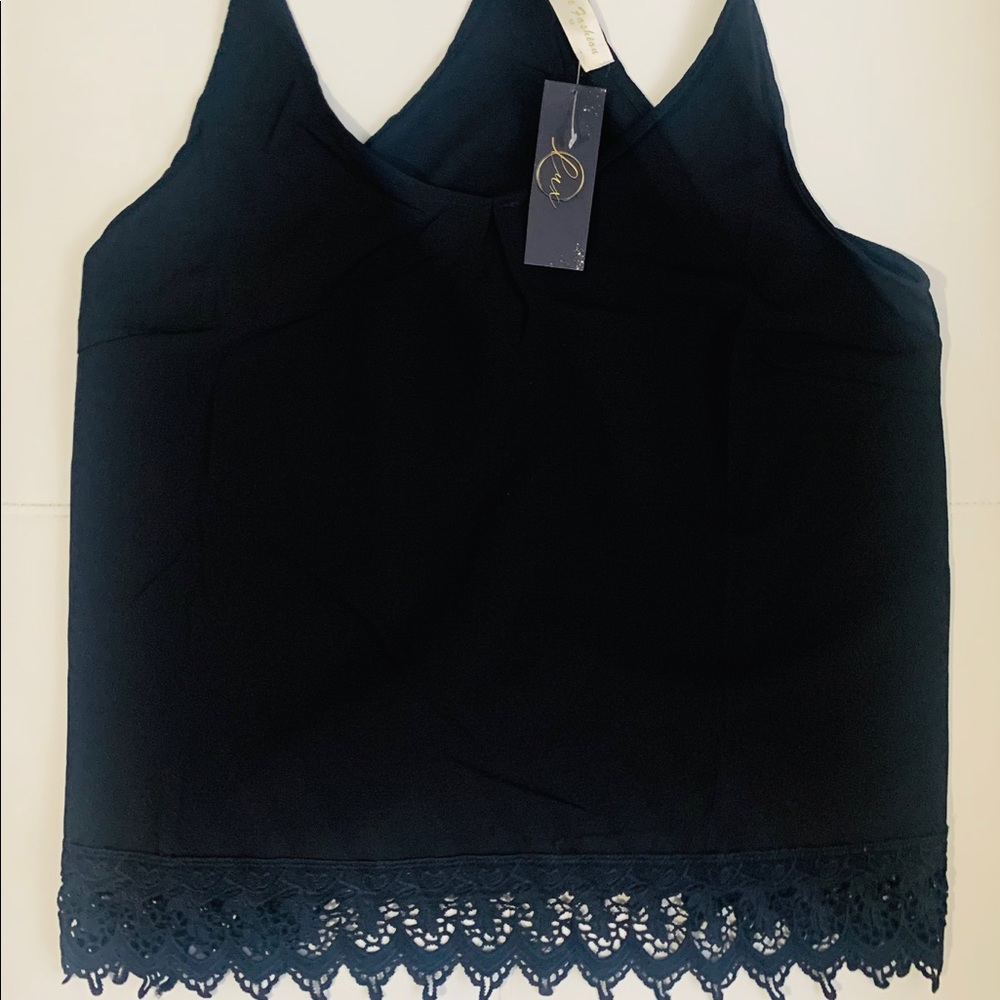 Black crochet top